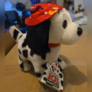 Disney 101 Dalmatians Applause Dog W/ Paint Splatter Red Hat Plush Vintage NEW🐾